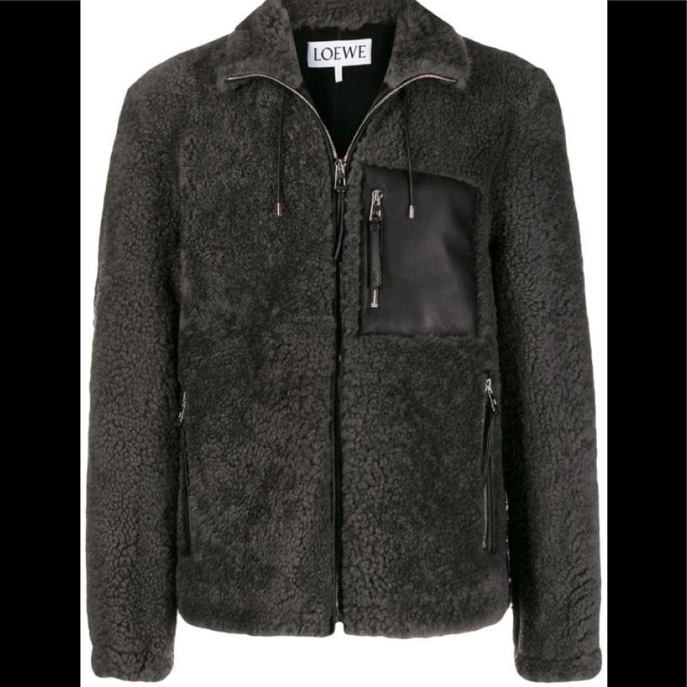 LOEWE
zipped shearling jacket